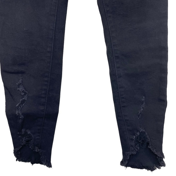 Kancan Women’s Black High Rise Fray Hem Skinny Jeans Size 3/25 - Picture 8 of 13